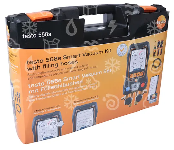 sada pro vakuum Testo 558s, chytrá sada pro vakuum s plnicími hadicemi, 0564 5583